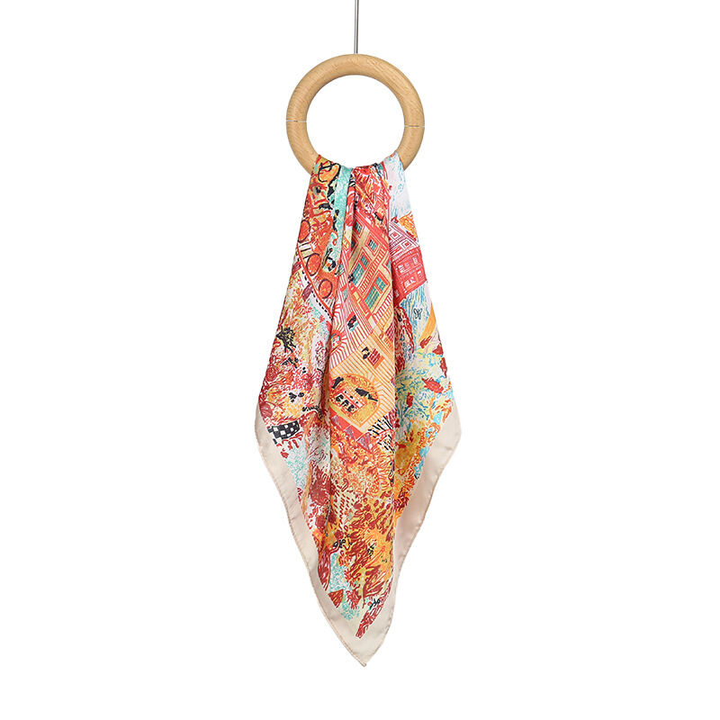 Luxurious Series Casual Cartoon Mixed Color Imitation Silk Summer Scarves Picture5