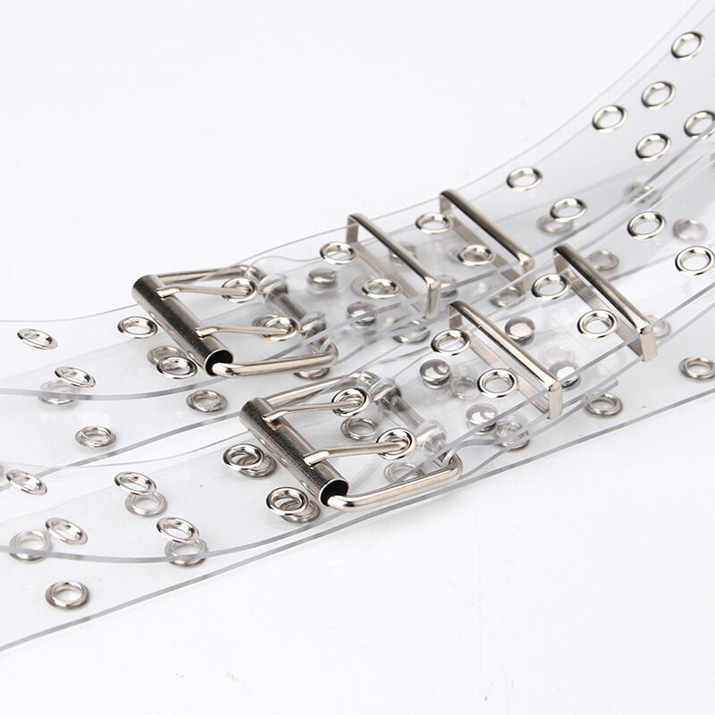 Simple Series Hip-Pop/Rock Solid Color Rivet Pvc Decorative Belt h5 Picture3