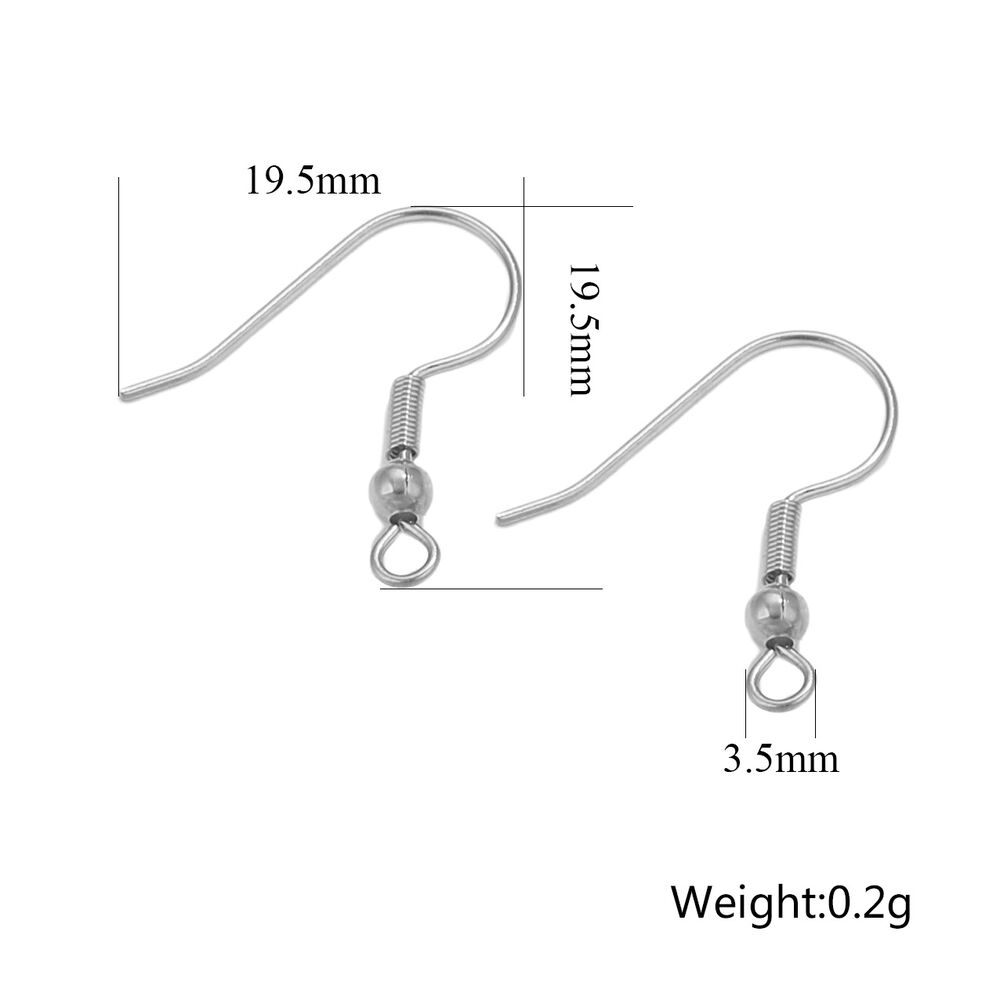 Solid Color Stainless Steel Gold Color Earrings Findings