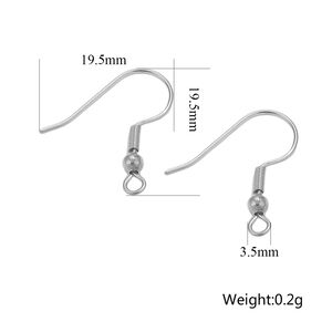 Solid Color Stainless Steel Gold Color Earrings Findings h5