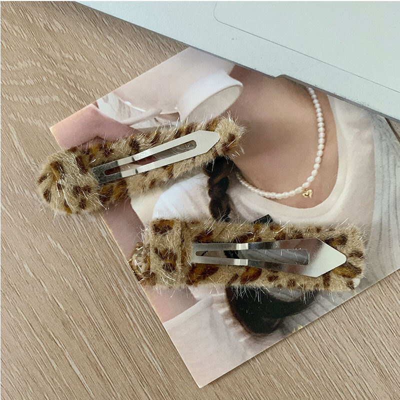 Lässige Haarspangen Aus Metall Mit Leopardenmuster Aus Der Simple-Serie h5 Bild4