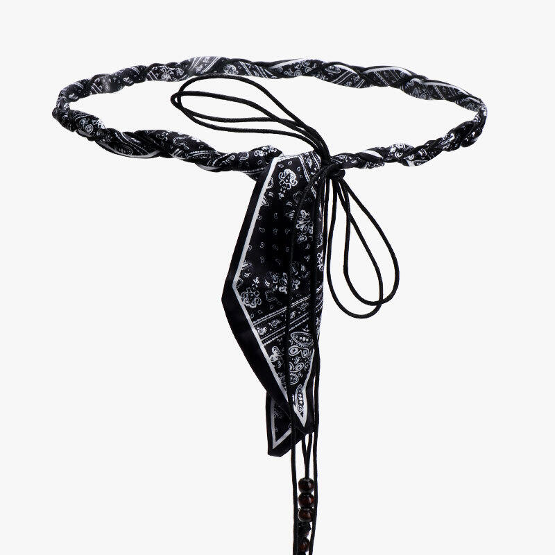 Ethno-Serie, Böhmischer Webstoff Mit Paisley-Muster, Seilgürtel