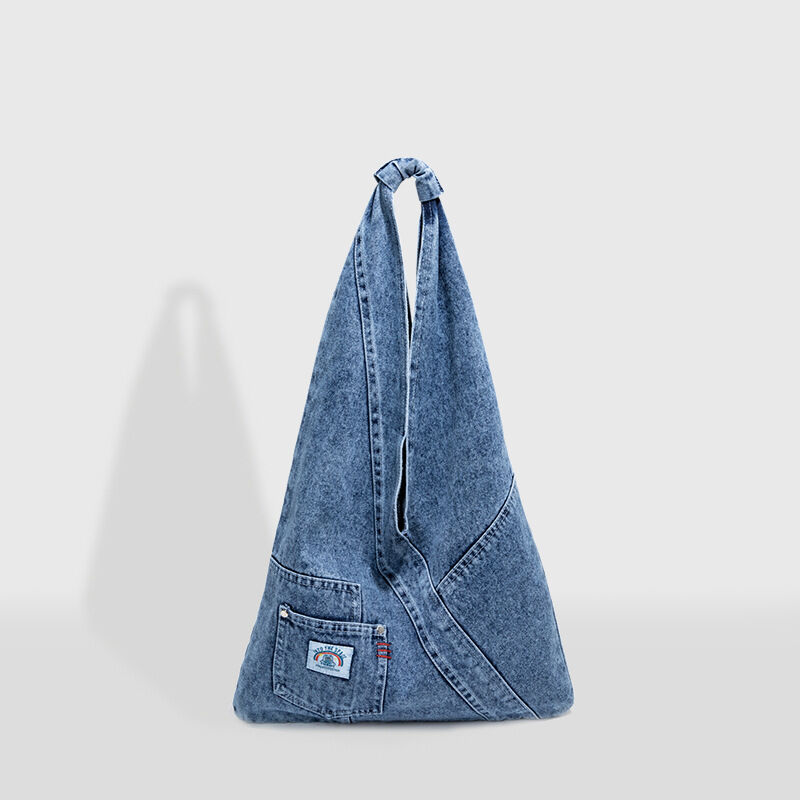 Bolsos De Hombro Trapezoidales De Lona Con Patchwork De Color Liso Y Estilo Casual Para Mujer.