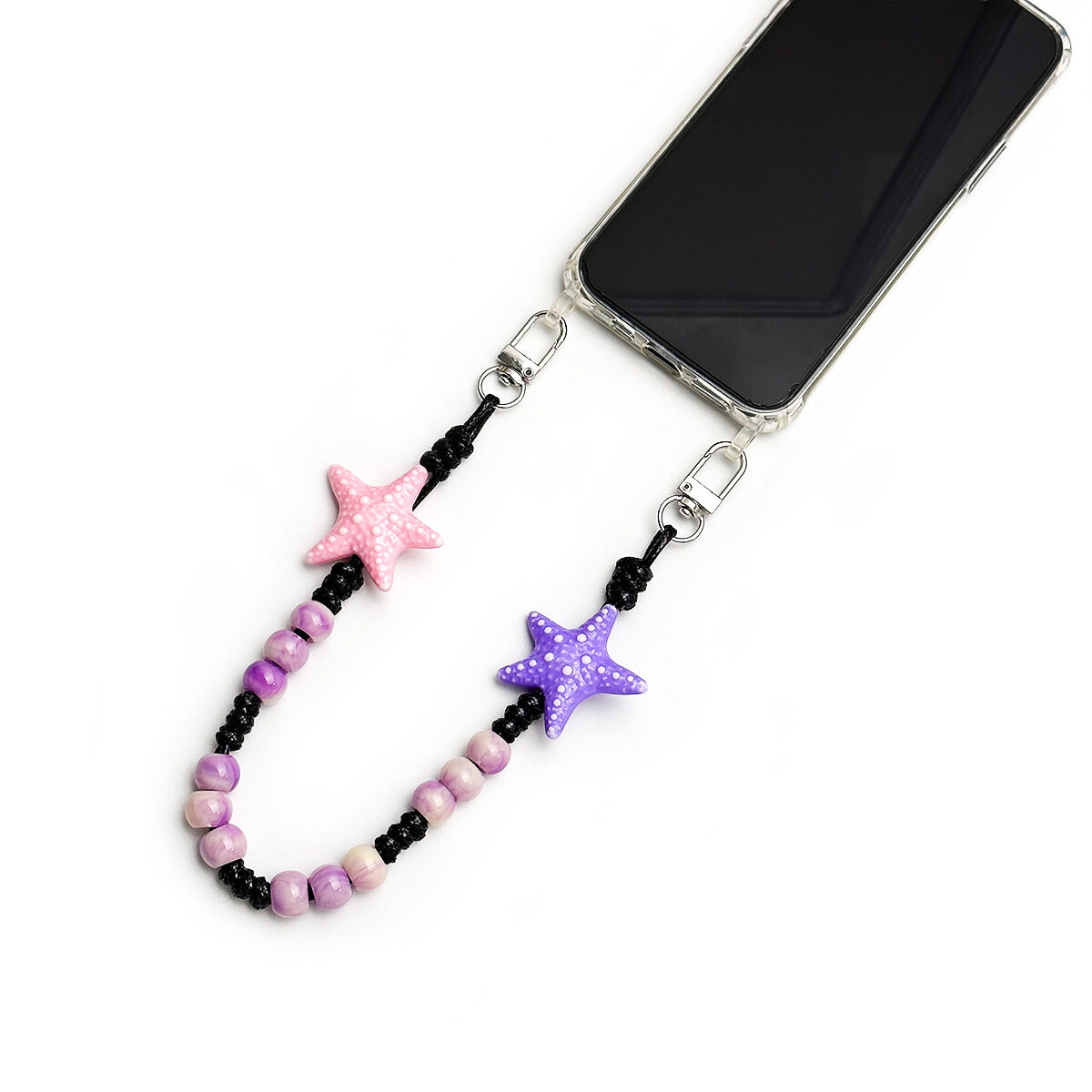 Ethnic Series Casual Oceanic Style Beads Starfish Gradient Color Resin Phone Chain h5 Picture2
