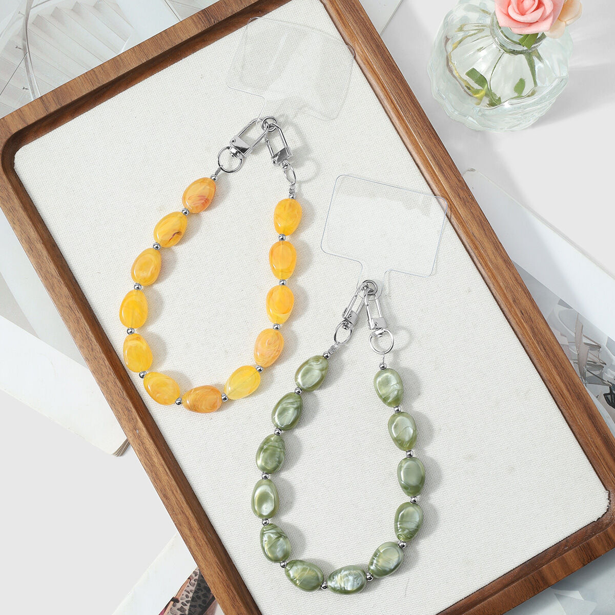 Collana Per Cellulare In Lega Con Perline A Tinta Unita Della Serie Simple h5 Immagine5