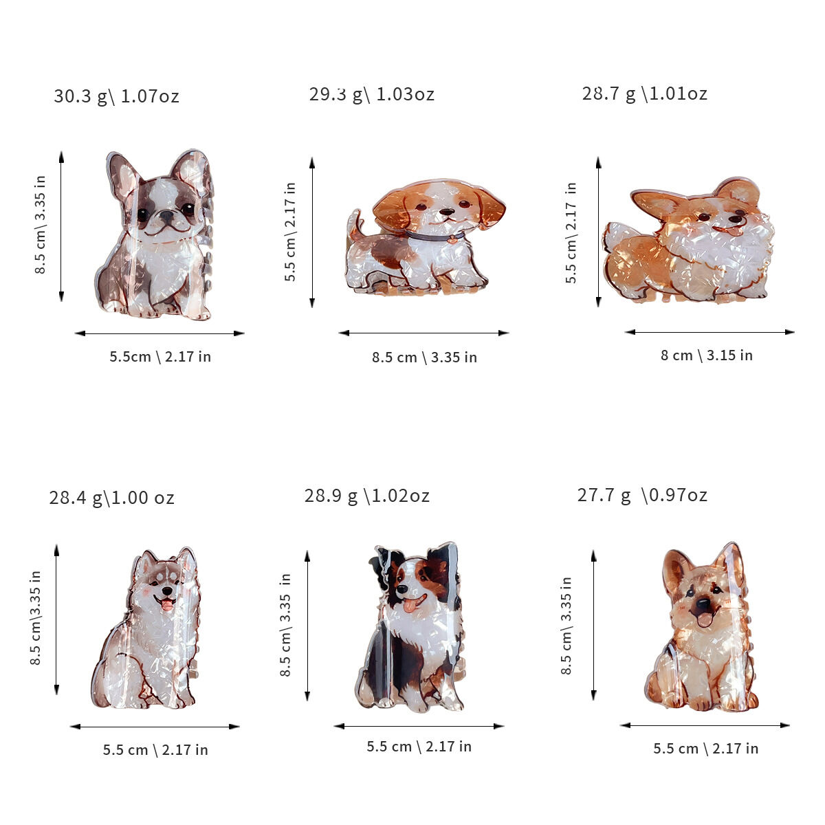 Simple Series Schattige Dieren Teckel Pvc Haarklauwen h5 Afbeelding3