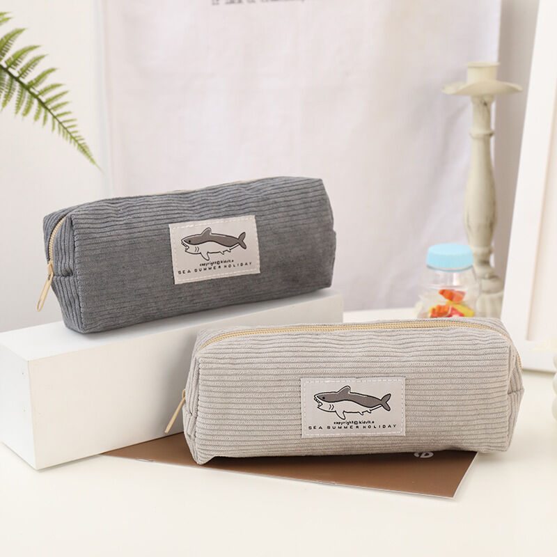 Einfache Serie, Lässige Cord-Stiftemäppchen Mit Buchstabenmotiven Und Tiermotiven, Einfarbig, Im Ozeanischen Stil