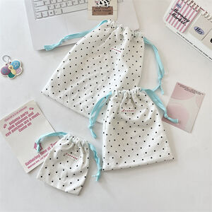 Sacchetti Regalo In Cotone A Pois Della Serie Simple. h5 Immagine3