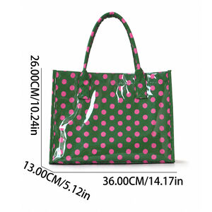 Casual Style Printed Solid Color Polka Dots Pvc Women's Tote Bag Handbags h5 Picture5