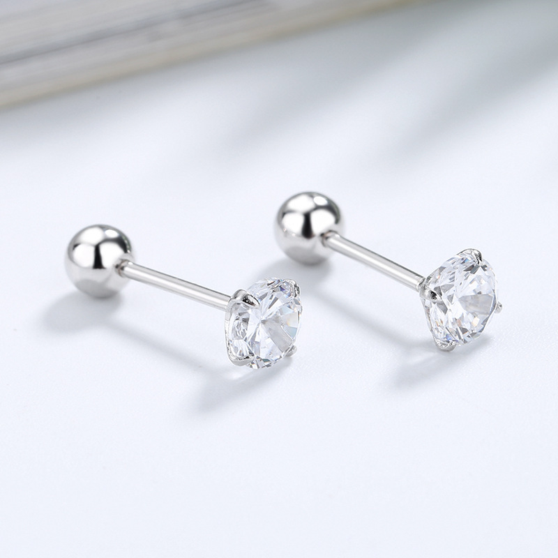 Simple Series Daily Geometric Shape Silver Color Women's 925 Sterling Silver Color Earrings h5Picture2
