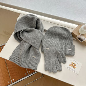 Simple Series Daily Solid Color Polyester Winter Scarves h5