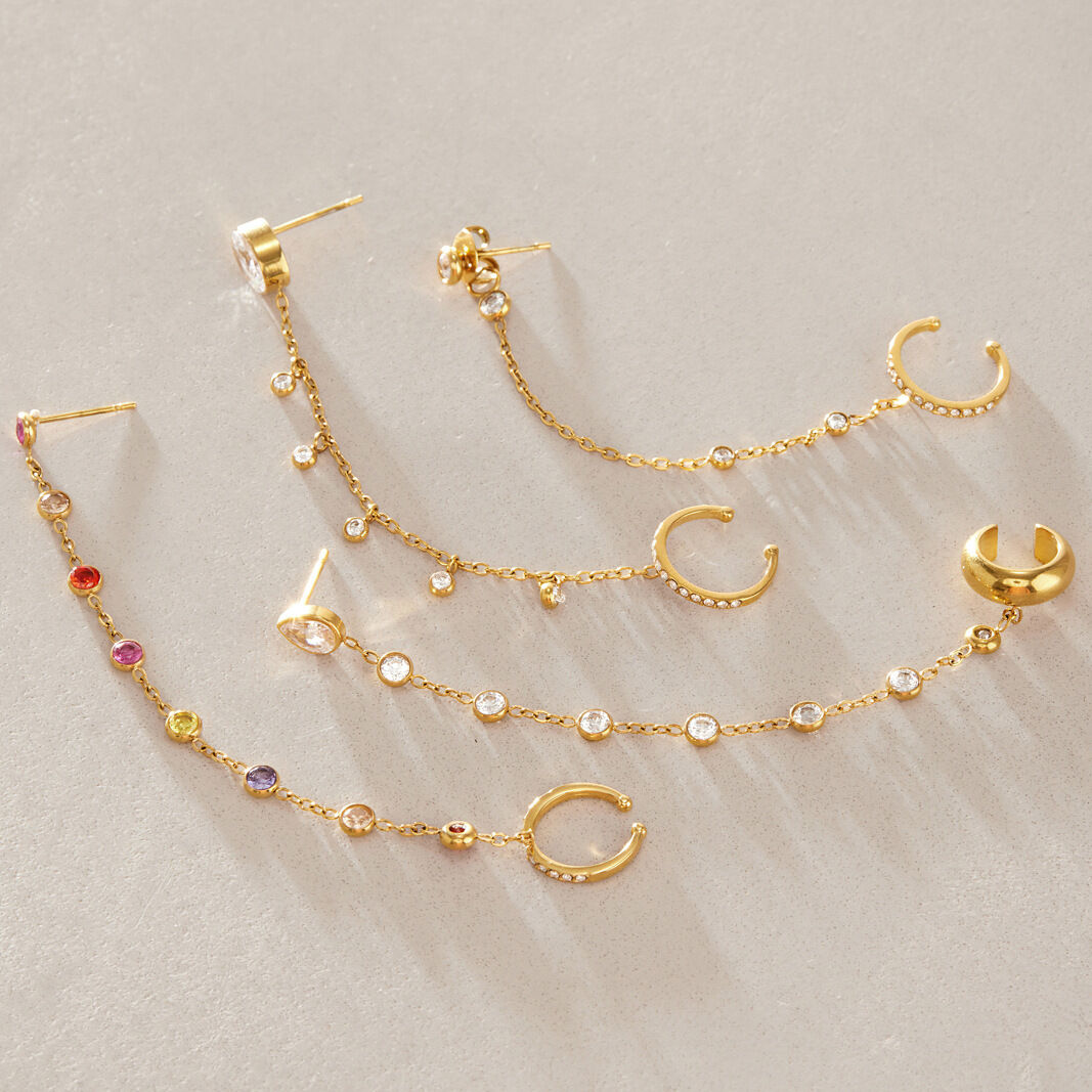 Boucles D'Oreilles Pendantes Pour Femme, Collection Romantique, Avec Chaîne À Pompon, Forme Elliptique, En Acier Inoxydable Étanche.