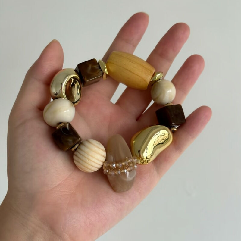 Irregular Shape Wooden & Resin Beads Women's Beaded Bracelets 2