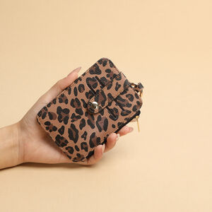 Casual Style Metal Hardware Printed Leopard Print Premium Quality Pu Women's Square Bag Wallets & Card Holders h5 Picture3