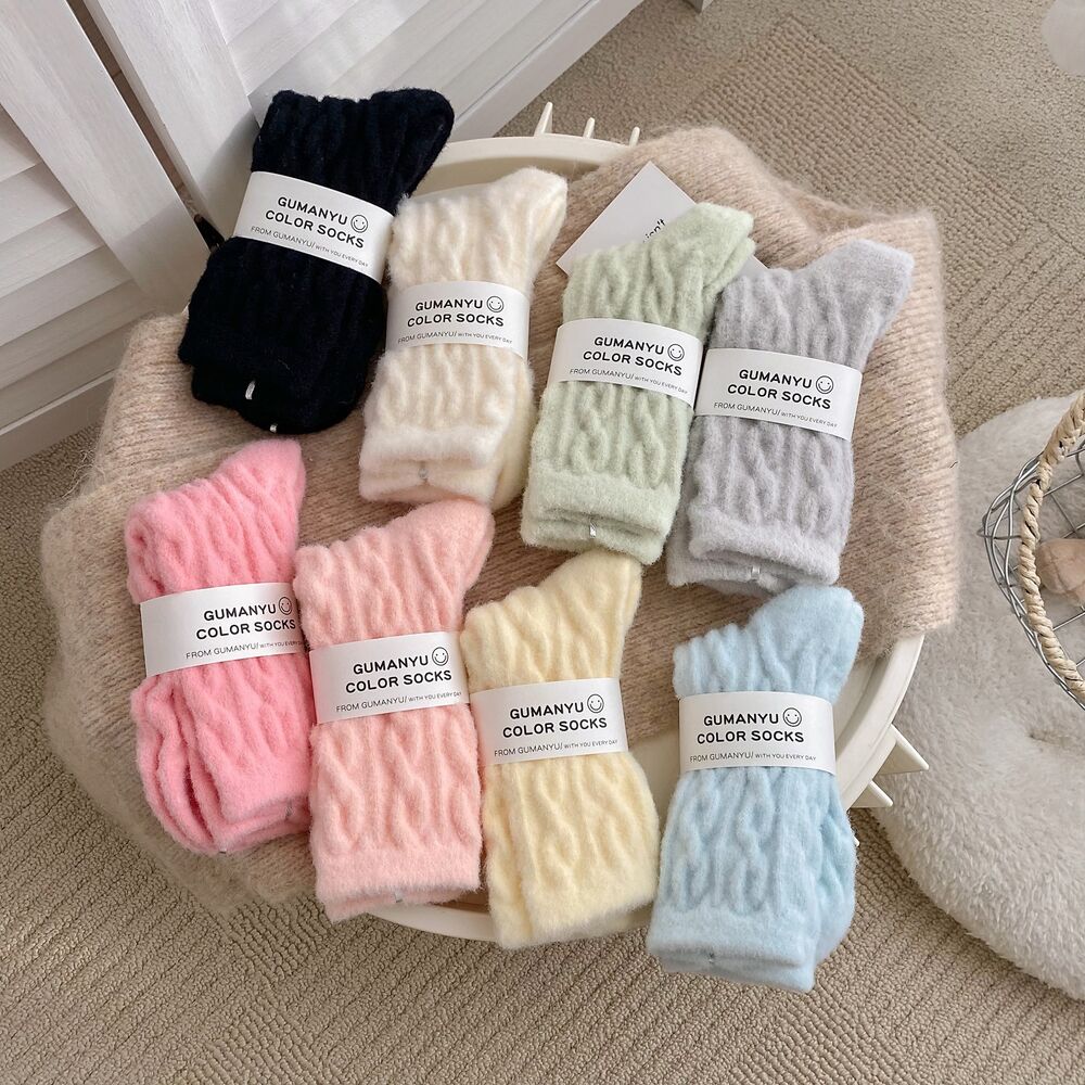 Chaussettes Mi-Mollet Unies Basiques Pour Femmes h5Image2