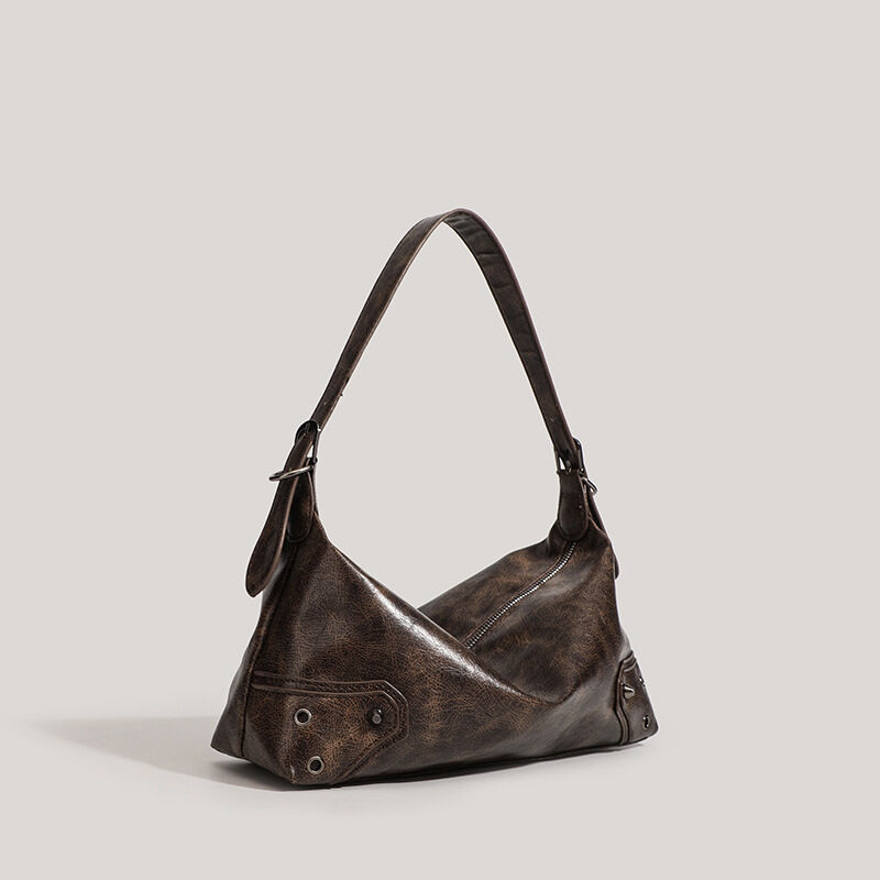 Casual Style Metal Hardware Solid Color Premium Quality Pu Women's East-West Shoulder Bags