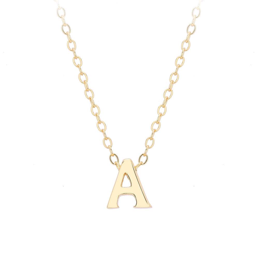 Colliers Pour Femmes En Argent Sterling 925 Plaqué Rhodium, Collection Simple Series Daily Letter h5Image4