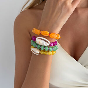 Harzperlen-Muschel-Armbandsets Für Damen h5 Bild3