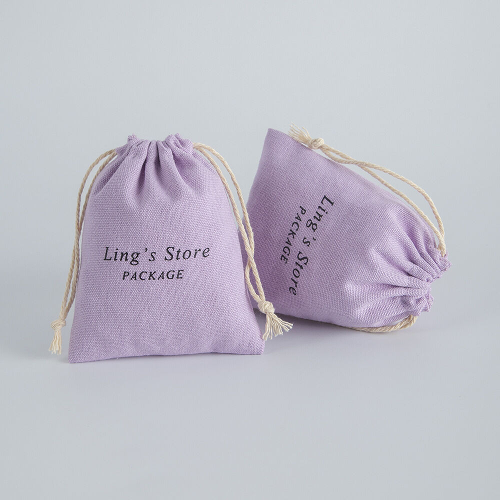 Solid Color Cotton & Linen Jewelry Bags
