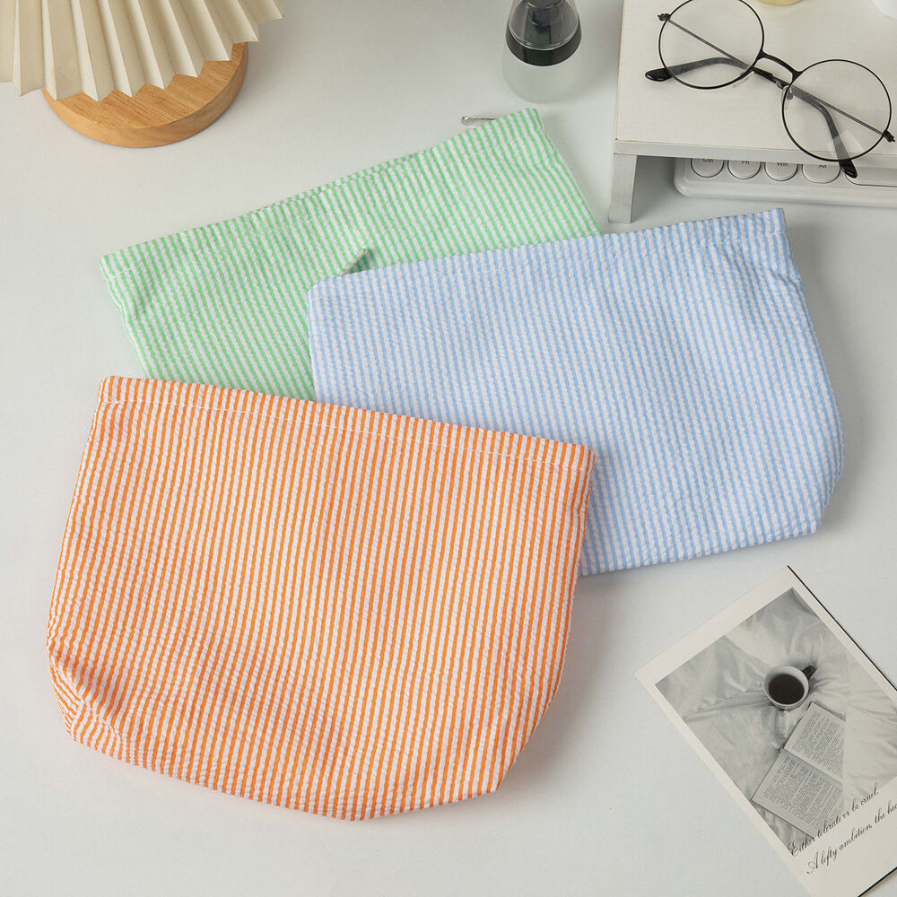 Bolsas De Maquillaje De Poliéster Simple Series Daily Stripe h5Imagen3