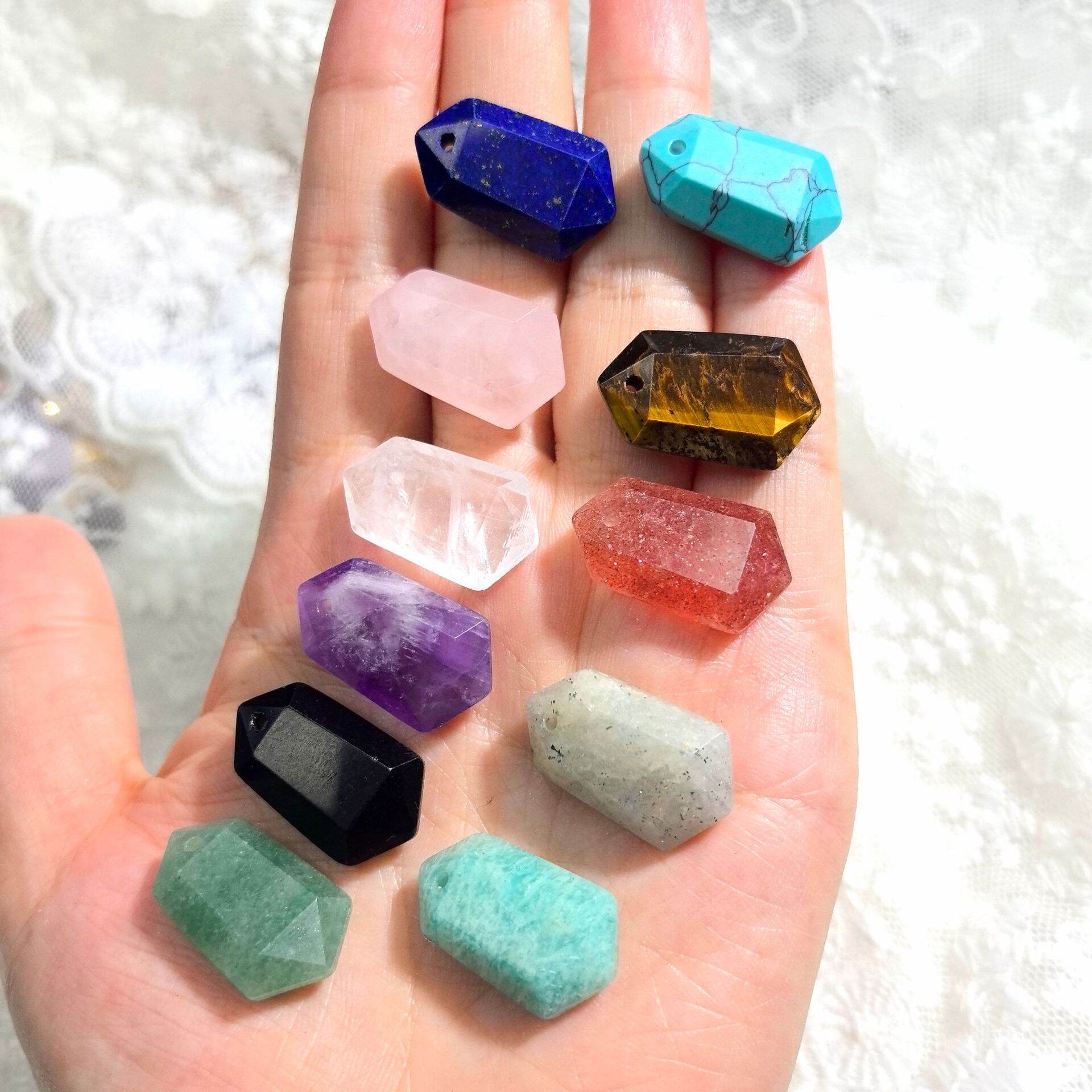 Geometric Shape Natural Stones Women's Pendants