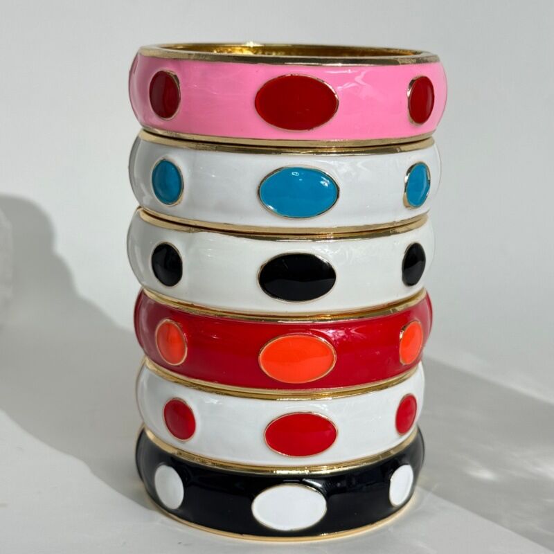 Enamel Geometric Shape Alloy Women's Bangles h5 Picture2