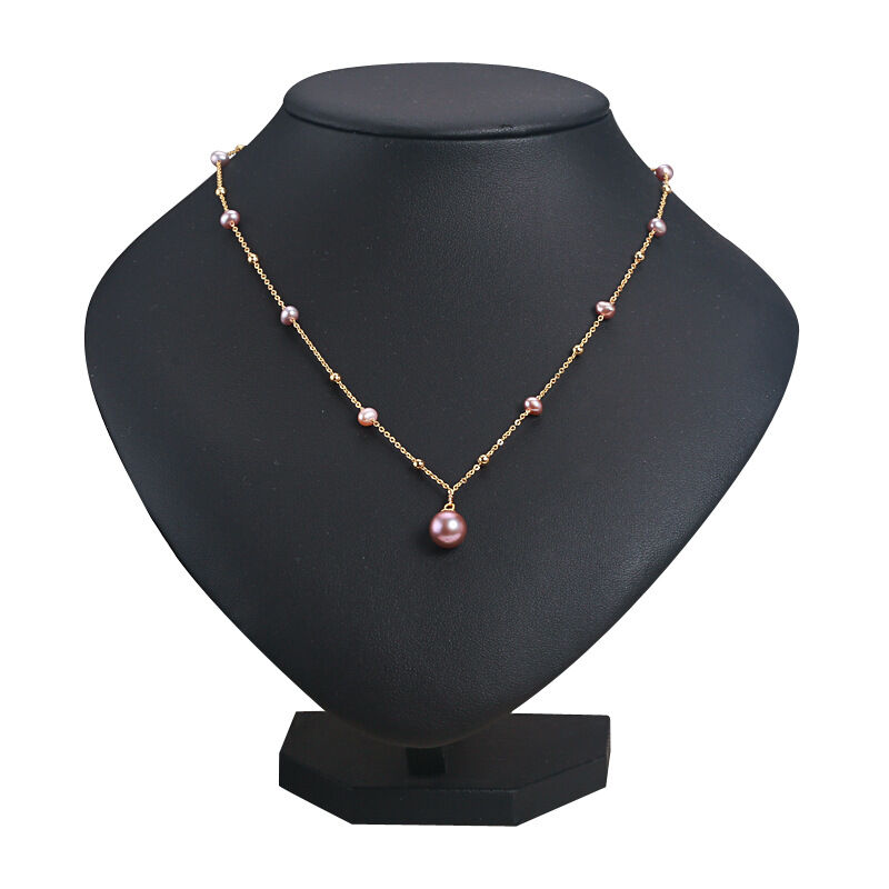 Romantic Series Elegant Beads Freshwater Pearls   Gold Color  Women's Pearl Necklace h5 Picture5
