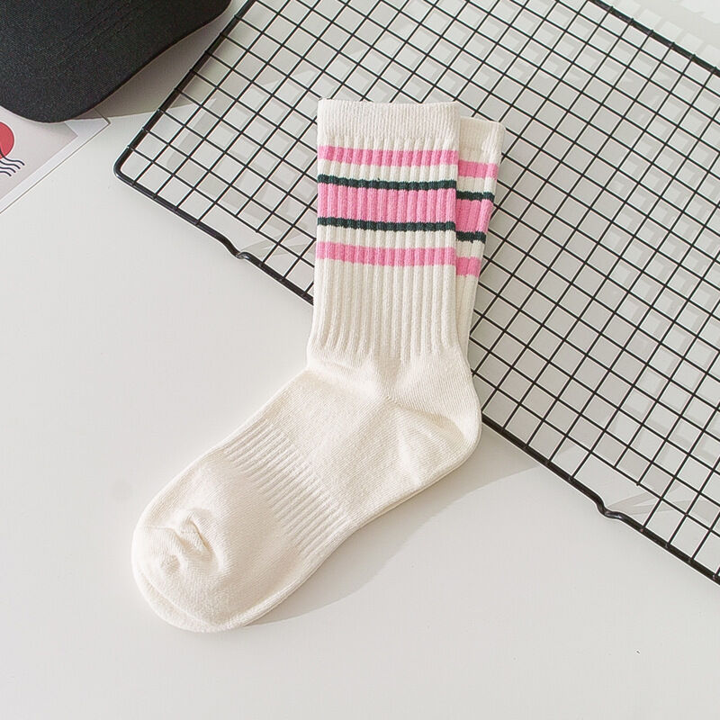 Chaussettes Mi-Mollet À Rayures Basiques High Bounce Color Clash