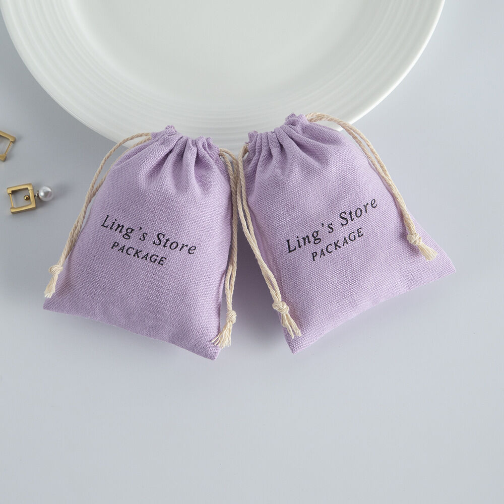 Solid Color Cotton & Linen Jewelry Bags h5Picture4