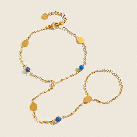 Collana Da Polso Da Donna Simple Series Daily Dalla Forma Irregolare, In Acciaio Inossidabile Impermeabile Color Oro.