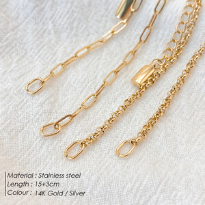 Simple Series Diy Chain Stainless Steel Waterproof Gold Color Jewelry Findings h5 Picture5