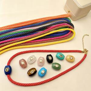 Casual Mixed Color Rope Necklaces h5 Picture2
