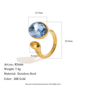 Anillos De Mujer Con Circonita Color Oro, Modelo Sweet Droplet, De La Serie Romantic, Impermeables Y Con Diseño De Gota Dulce. h5
