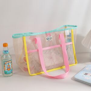 Bolsos De Mano/Shopper Para Mujer De Estilo Casual, De Pvc/Poliéster Tejido Transparente Calado De Colores Mixtos. h5