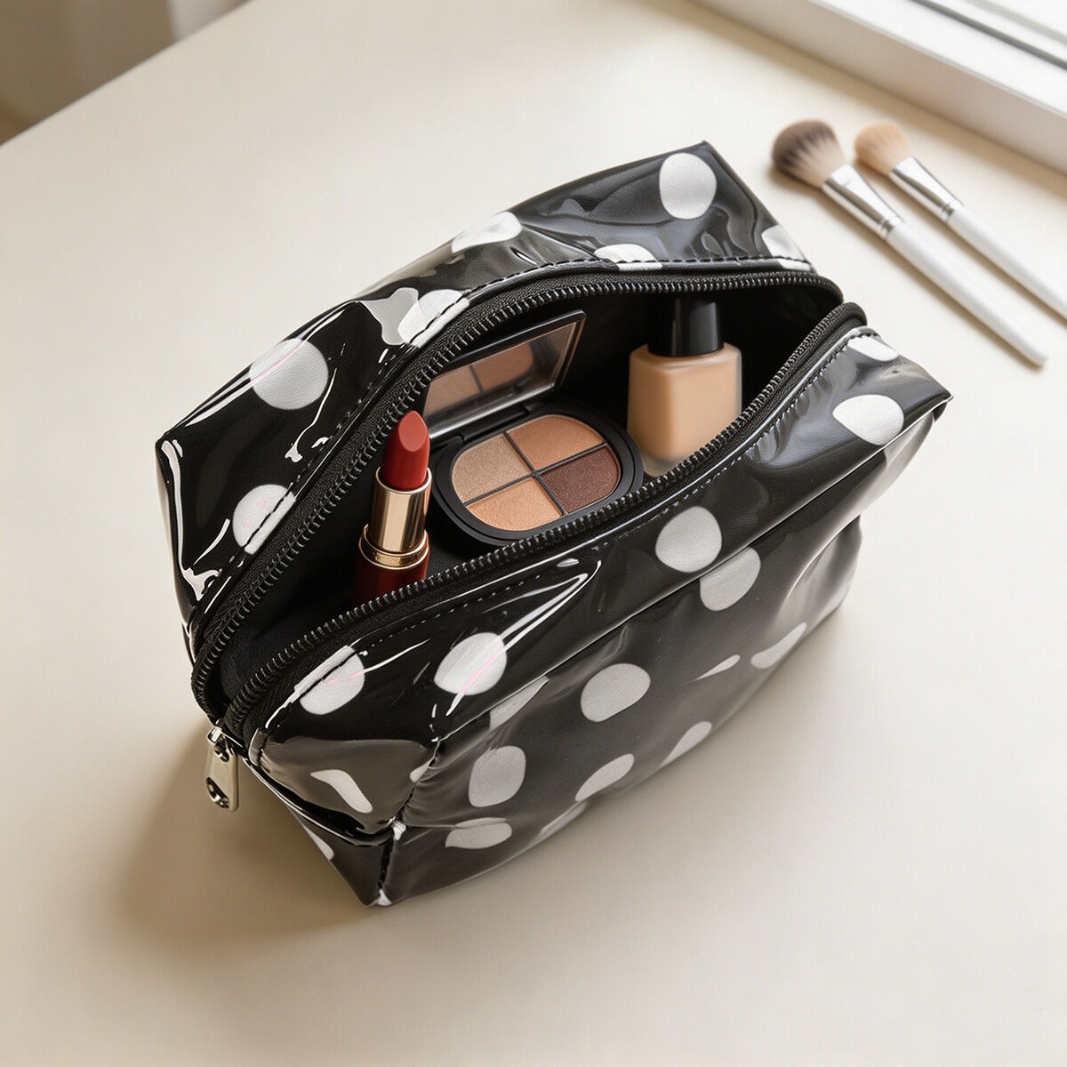 Simple Series Daily Polka Dots Mixed Color Pvc Makeup Bags 2