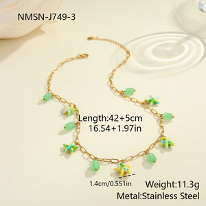 Ensembles De Bijoux De Luxe Pour Femmes, En Acier Inoxydable, Couleur Or, Motif Poisson, Étoile De Mer Et Corail, Collection Vacances. h5