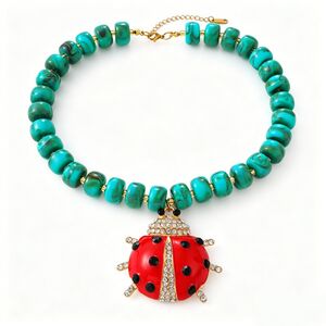 Romantic Series Bohemian Animal Beads Resin Gold Color Women's Beaded Necklaces h5