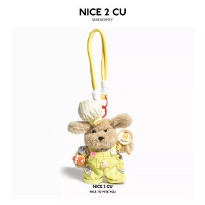 Luxurious Series Cute Animal Bow Knot Cartoon Mixed Color Fabric Bag Charms h5