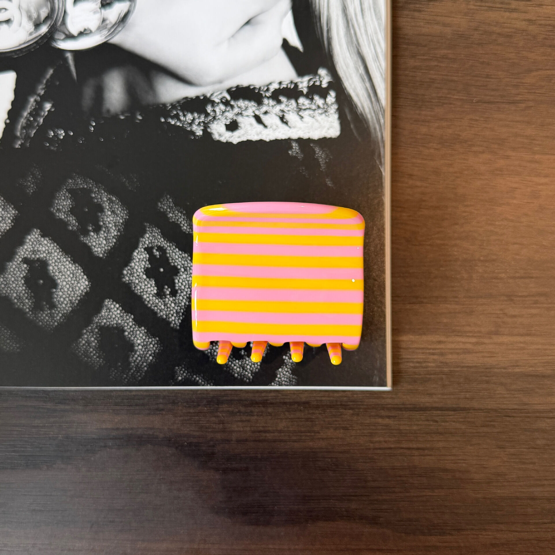 Simple Series Daily Stripe Mixed Color Acetat-Haarkrallen 2