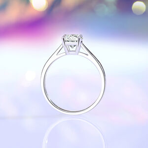 Simple Series Elegant Circle 925 Sterling Silver Color Platinum Plating Moissanite Women's Moissanite Rings h5 Picture3