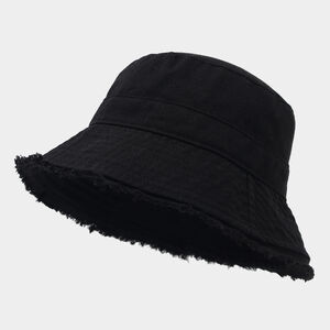 Simple Series Daily Solid Color Tassel Cotton Bucket Hats h5