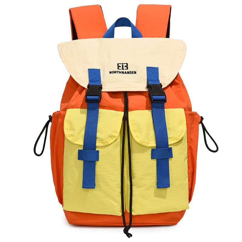 Sportlicher Patchwork-Rucksack aus Nylon für Damen in verschiedenen Farben 