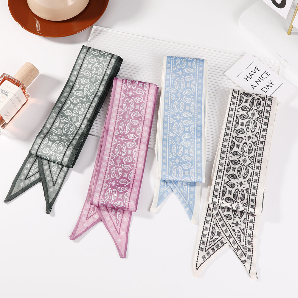 Simple Series Daily Solid Color Paisley Pattern Polyester Summer Scarves