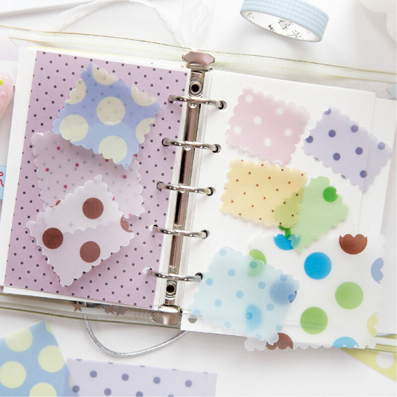Simple Series Daily Paper Polka Dots Mixed Color Journal Material Papers Picture3