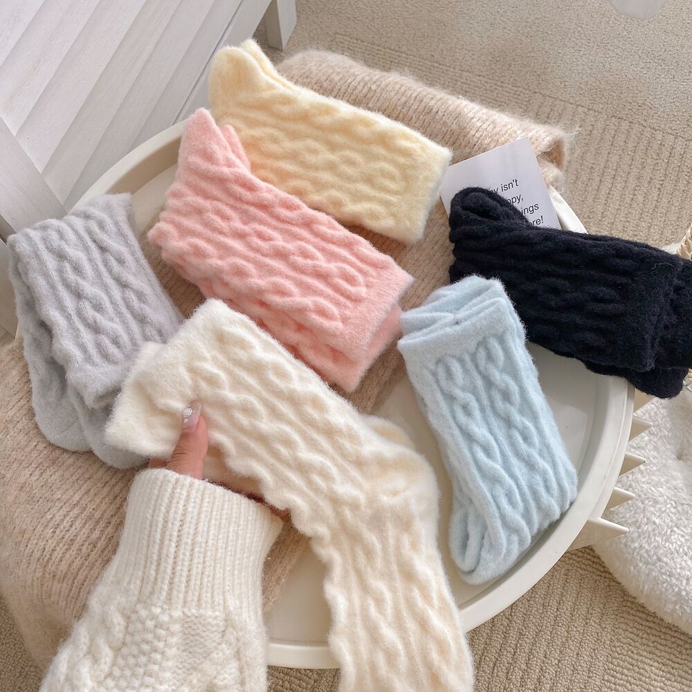 Chaussettes Mi-Mollet Unies Basiques Pour Femmes h5Image3