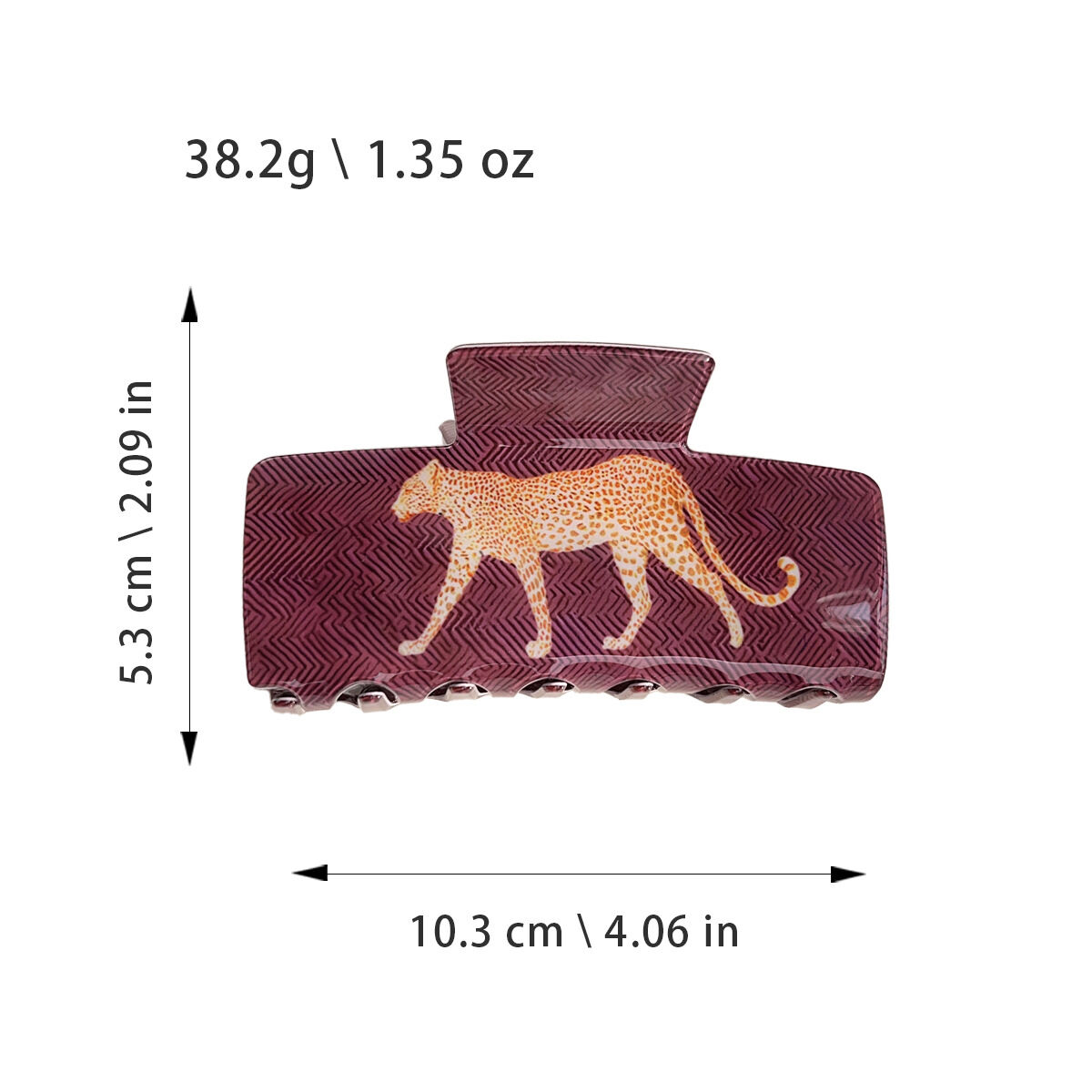 Etnische Serie Retro Dieren Luipaardprint Pvc Haarklauwen h5 Afbeelding3