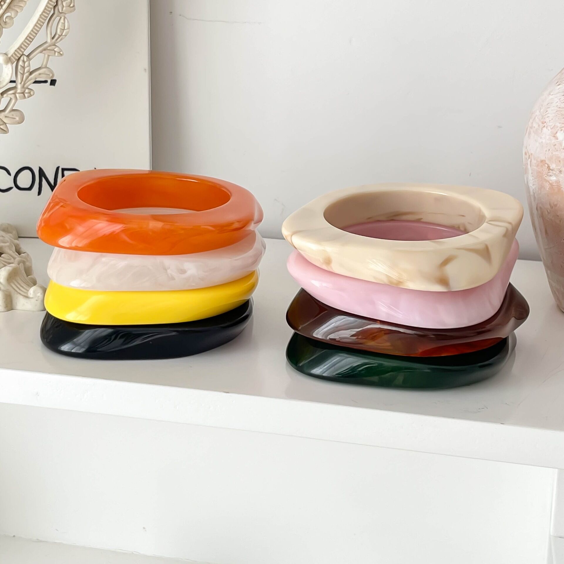 Bracelets Pour Femmes En Résine À Dégradé De Couleurs