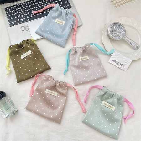 Simple Series Sweet Polka Dots Cotton Gift Wrapping Jewelry Bags