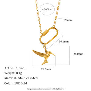 Collares Con Colgante Para Mujer De La Serie Simple, Con Forma Irregular De Animal, De Acero Inoxidable, Resistentes Al Agua Y Color Dorado. h5