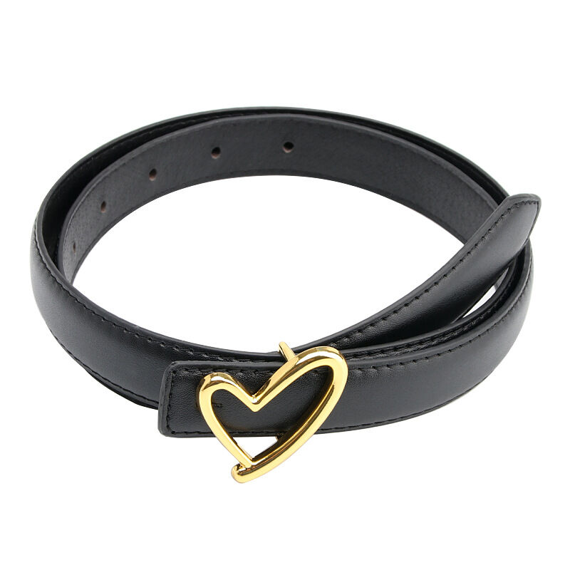 Simple Series Daily Heart Solid Color Pu Leather Belt h5 Picture5